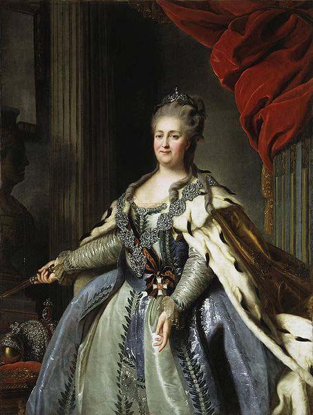 Fyodor Rokotov Portrait of Catherine II of Russia. France oil painting art